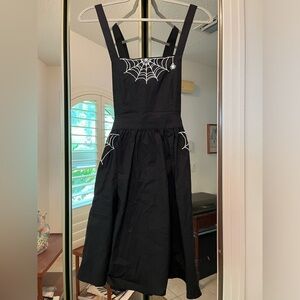 ModCloth Halloween Spiderweb Overall Jumper Skirt Size Small